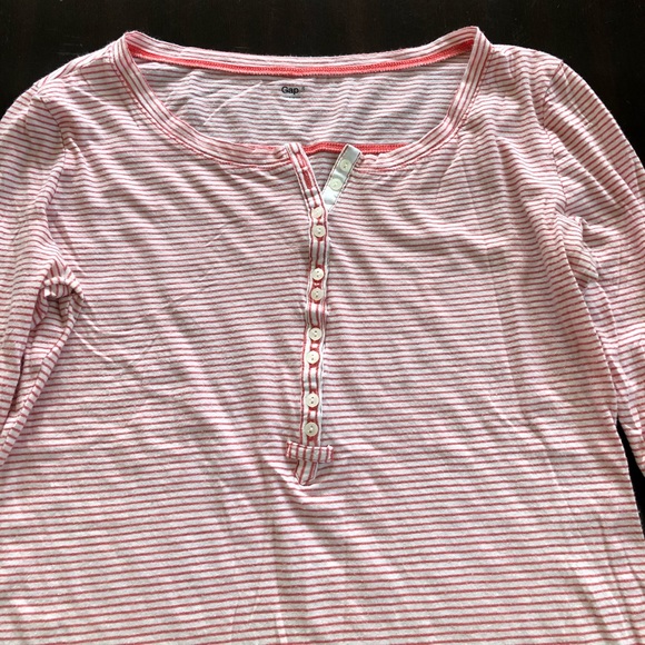 GAP Women’s 3/4 Sleeve Casual Blouse Striped Shirt - Picture 14 of 16